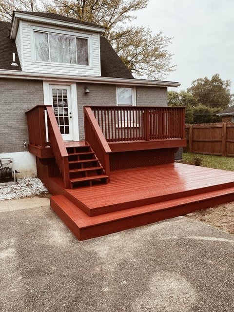 Deck addition & solid stain