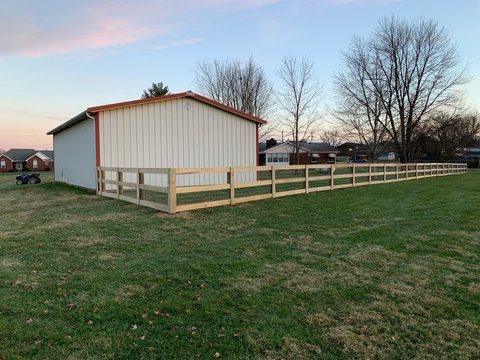 3 Board Farm Fence with wire